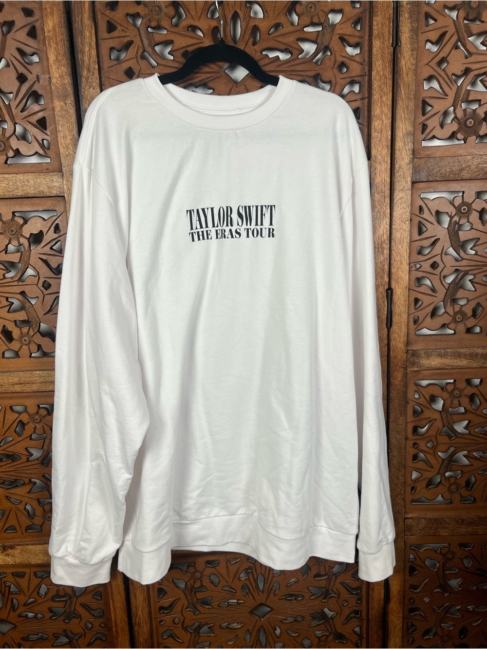 Taylor Swift White Long-Sleeve Crewneck Sweater - The Eras Tour